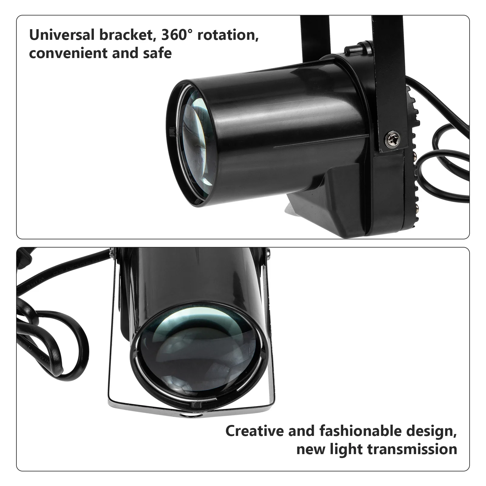 1Set Rotating Glass Ball Light Red Mirror Surface Stage Spotlight Bar Projector Lamp Eu Plug Party Lights Outdoor Dj Stage