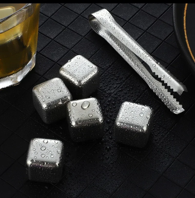 Stainless Steel Food Grade Frozen Ice Cubes, Metal Ice Particles, Long-Lasting Freezing, Reusable, Clean And Hygienic