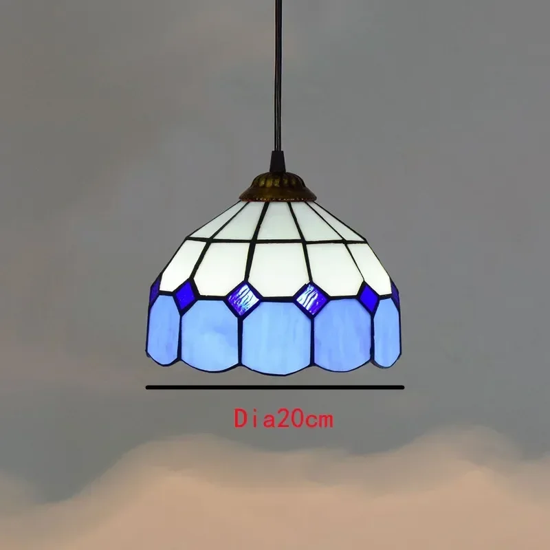 Europese stijl vintage Tiffany gekleurde glazen bar restaurant kroonluchter creatieve glazen lantaarn in landelijke stijl