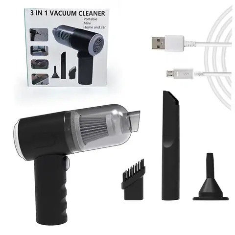 5500Pa 강력 흡입력의 USB 충전식 휴대용 미니 습식/건식 진공 청소기 – 1200mAh 배터리