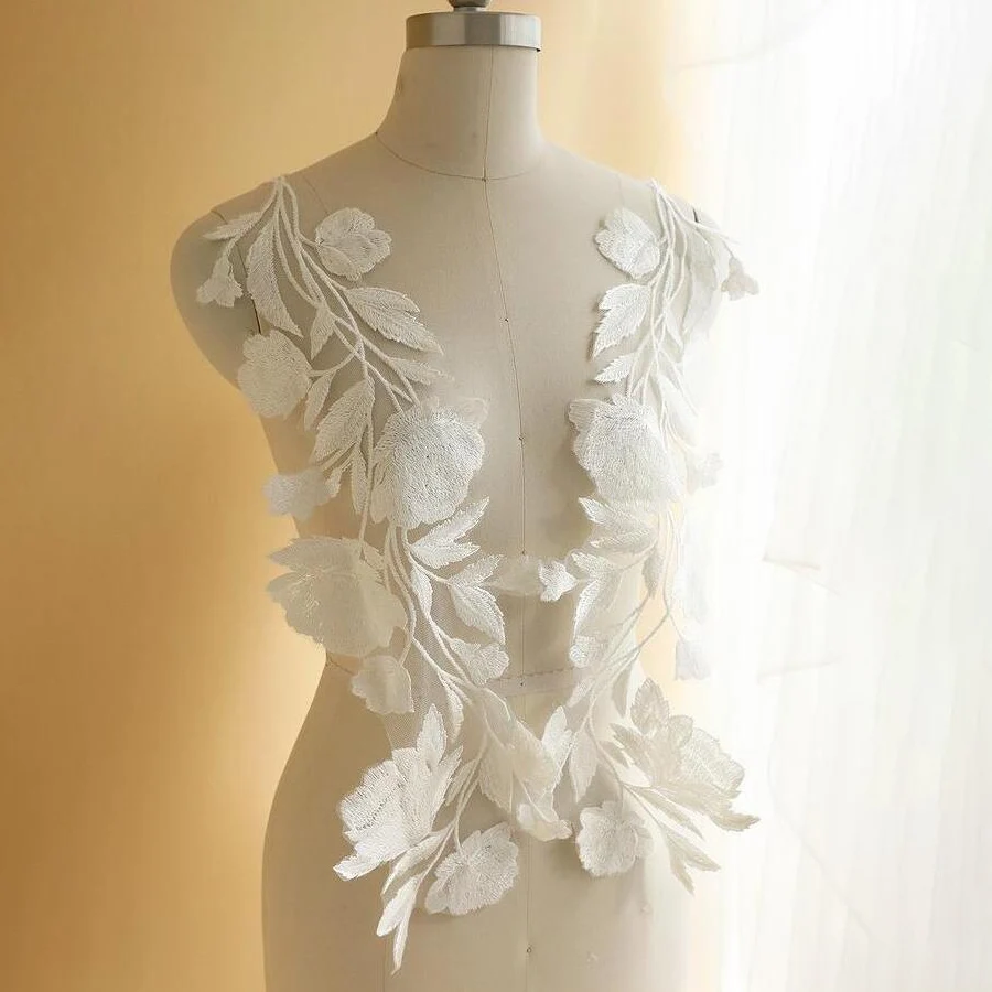 �y�Z�[�����z�E�F�f�B���O�h���X�����邽�߂̔����h�J���n,�X�e�b�J�[,�����o��,53x20cm, 1�y�A