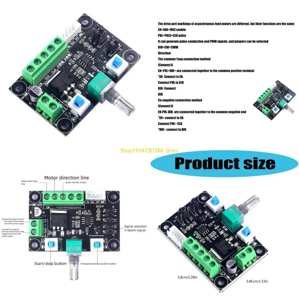 K0EA Stepper Motor Driver Module With PWM Generator Speed Regulation