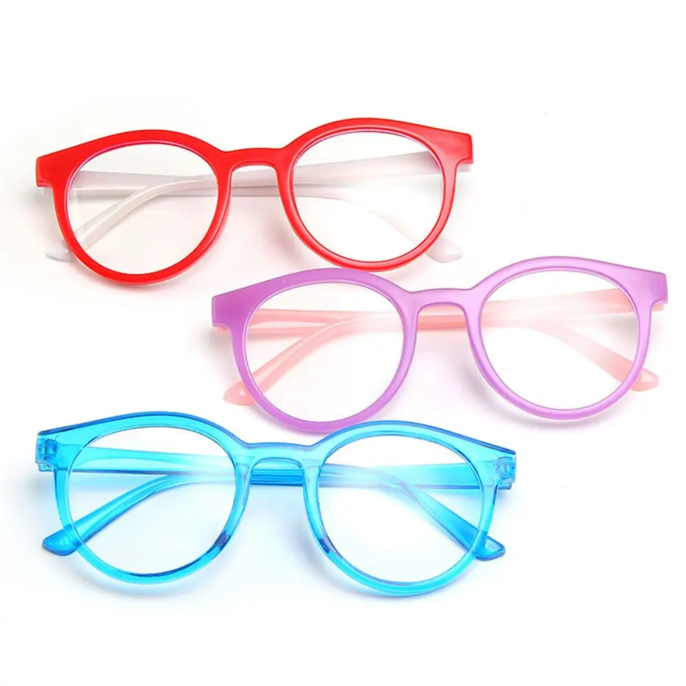 Fashion Glasses Protection Online Classes Kids Glasses Ultra Light Frame Anti-blue Light Round Eyeglasses