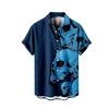 Skull Print Hawaiian Shirt for Men