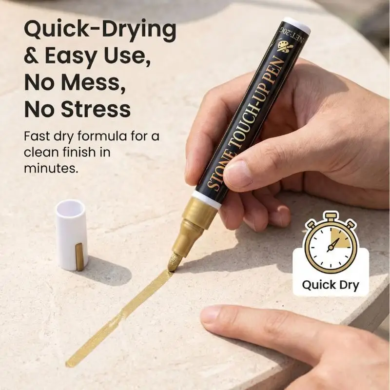 Fine Tip Oil Based Gravestone Lettering Pen Quick-Drying Tombstone Marker Pen Waterproof Weather-Resistant Gravestone Marker Pen