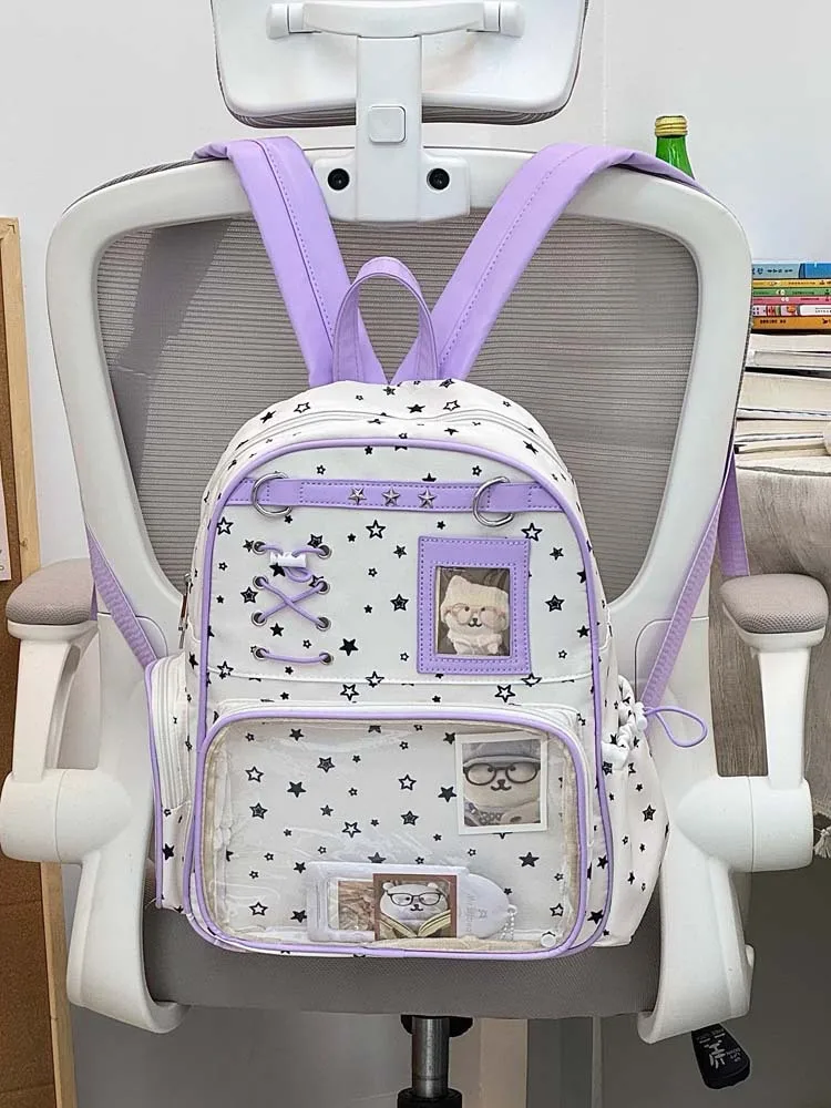 Kawaii Starry Harajuku Pastel Ita Backpack