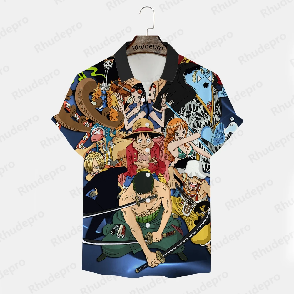 

Men Clothing Men's Shirt Streetwear Roronoa Zoro Fashion Short Sleeve Shirts 2024 Hip Hop Tops New Children's T-shirts