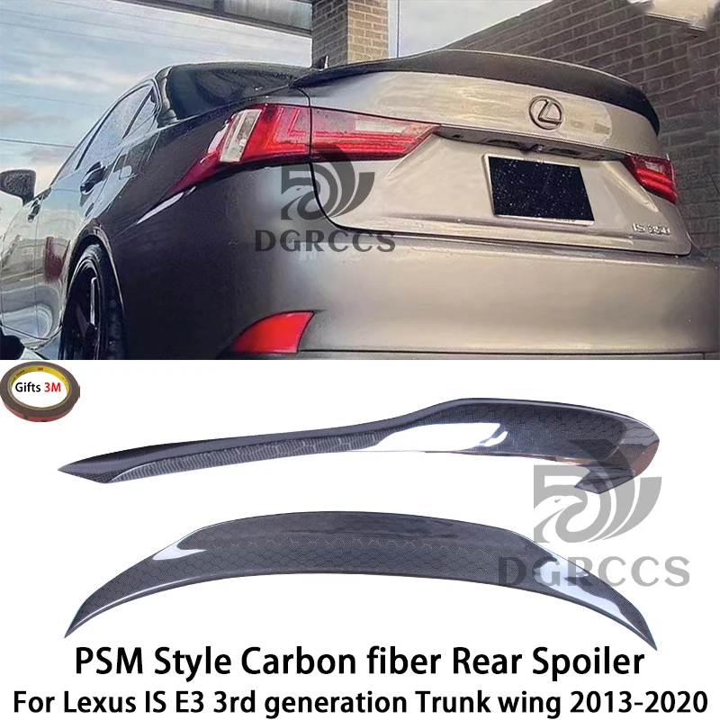 

Suitable for Lexus IS E3 third-generation carbon fiber rear spoiler luggage compartment fenders 2013-2020 PSM style honeycomb