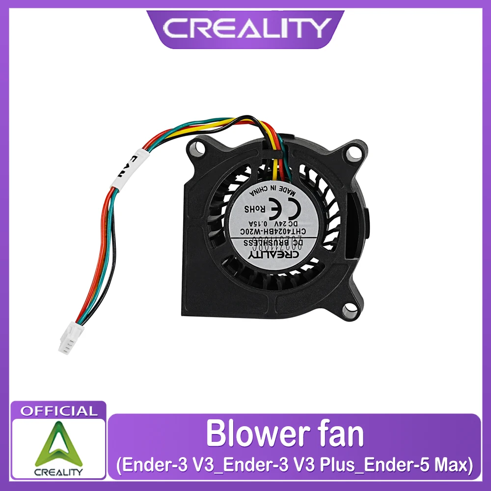 Creality Offizieller Ender-3 V3_Ender-3 V3 Plus_Ender-5 Max Unterer Lüfterball 4020 24V für 3D-Drucker-Zubehör, Ersatzlüfter