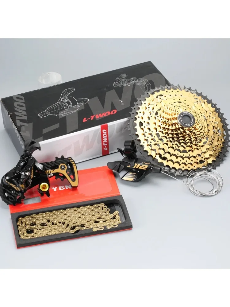 12-Gang MTB-Gruppensatz 11-52T Gold-Kassette Schalthebel Schaltwerk Schaltkette Mountainbike 1*12S Gruppensatz für SRAM Shimano