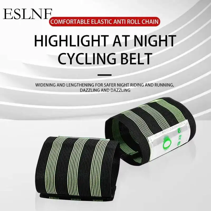 ESLNF Sangles de sécurité réfléchissantes universelles pour vélo, réglables, pour cheville et jambe, haute visibilité, VTT, route, trajets quotidiens, cyclisme nocturne