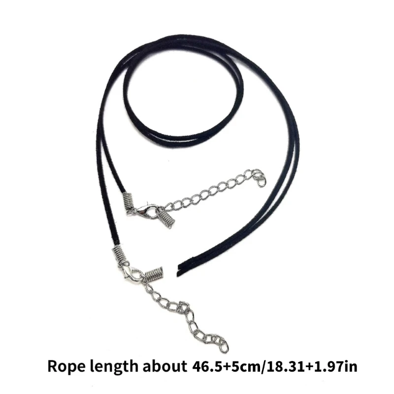 Soft Comfortable Suedes Rope Adjustable Velvets Cord Chain Lobster Clasp String Cord for Pendant Necklace Jewelry Making