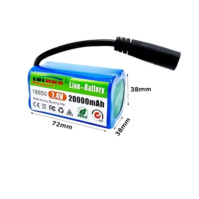 2026 2S2P 7.4V 20000mAh Lithium Battery Used For T188 T888 2011-5 Remote Control Search Bait Boat Spare Parts RC Toy Accessories