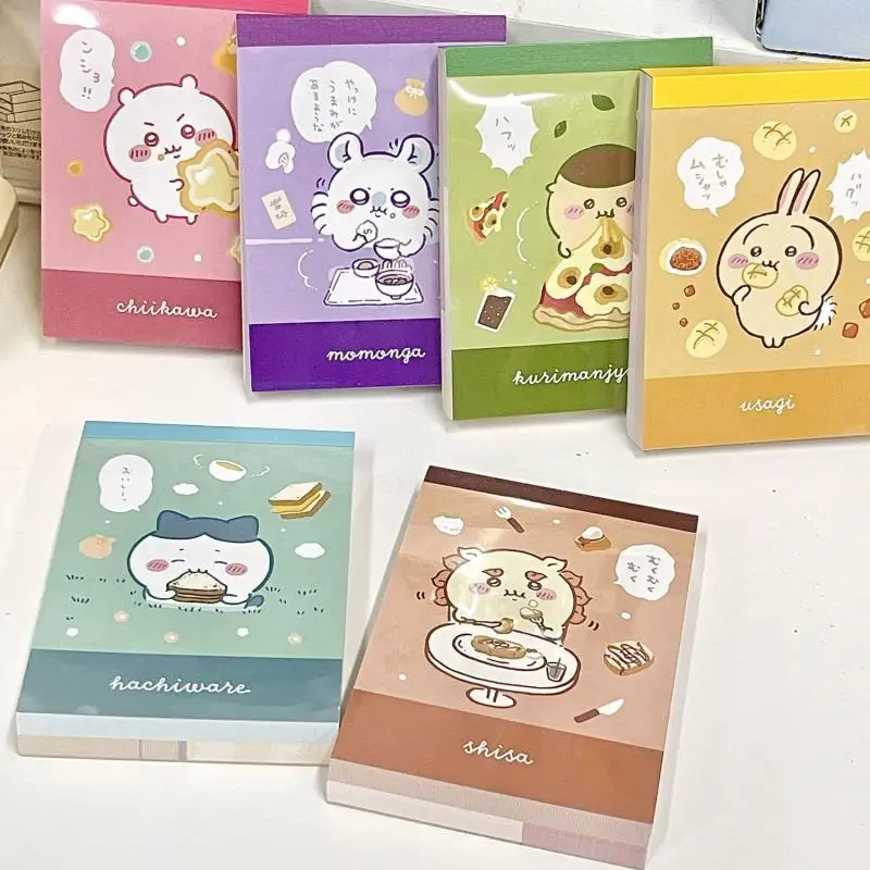 Anime Kawali Chiikawas Notebook Sticky Note Color Page Note Paper Portable Cartoon Stationery Cute Toys Birthday Gift For Girls