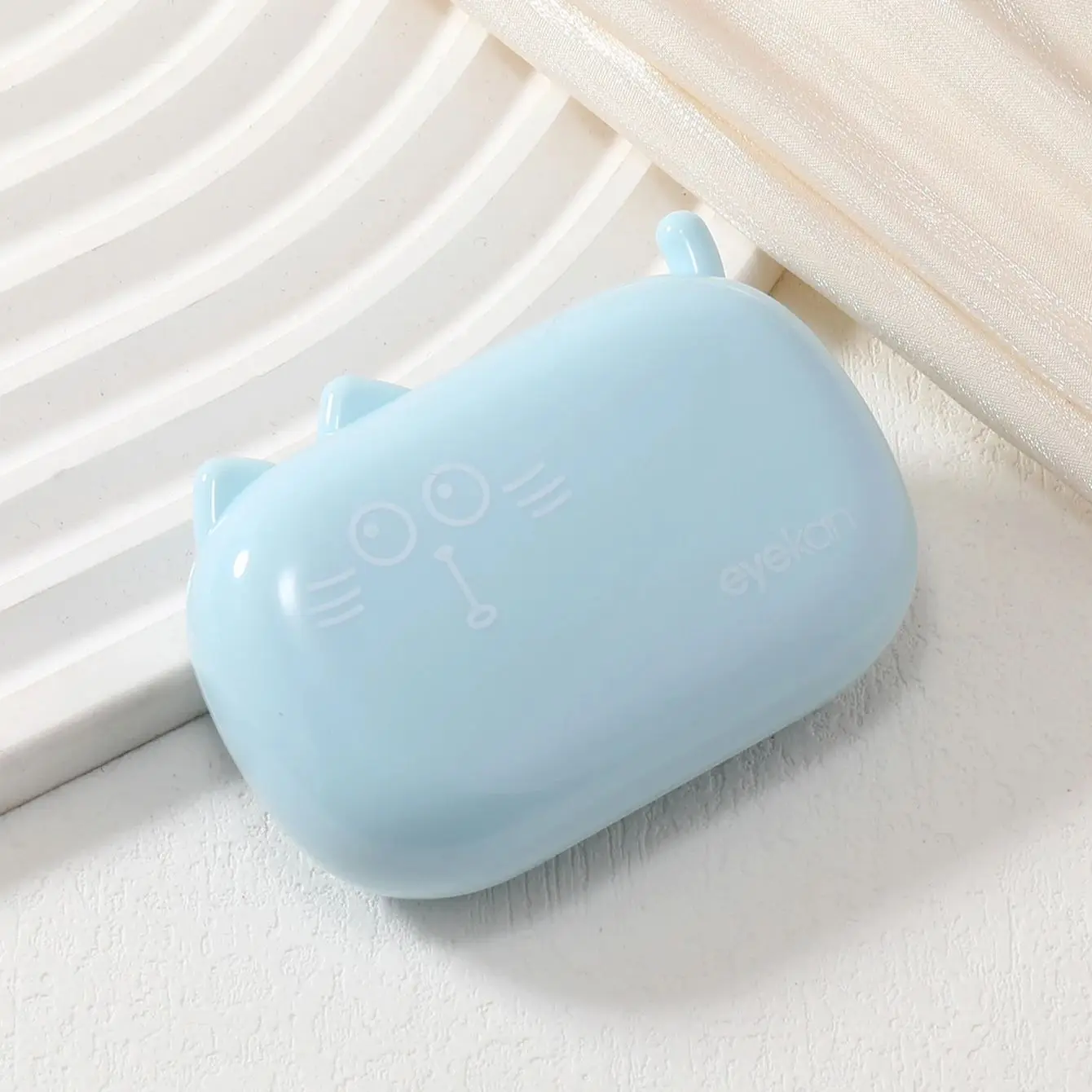 Cartoon Cat Cute Contact Lens Case, Small Mini Colorful Lens Box, Portable Travel Care Box