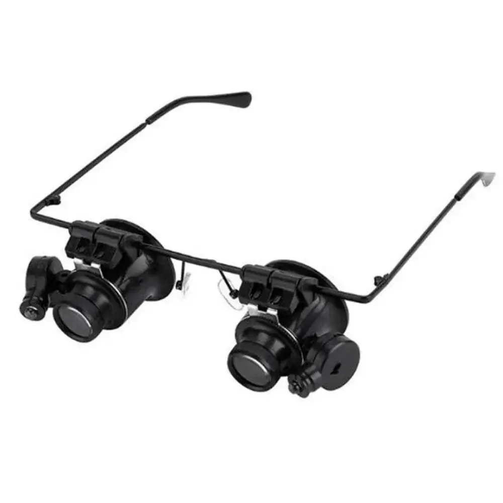 

Регулируемые 20-кратные лупы, двойные очки со светодиодной подсветкой, громкая связь, 20-кратные линзы, увеличительные очки, многофункциональные