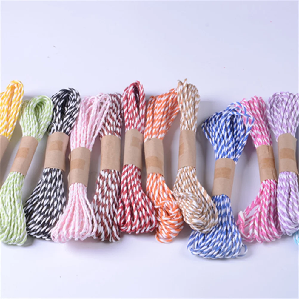 

12Pcs Colorful Braided Paper Twine Strong Elastic String for DIY Crafting Handicraft Decorating Gift Wrapping Porcelain Tying