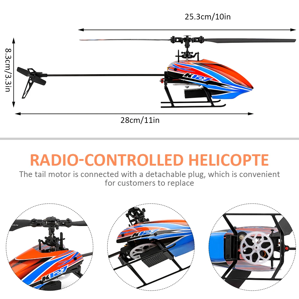 Wltoys K127 RC Plane Drone 2.4GHz With GPS Remote Control Helicopter Cost-effective Toy Boys Gift Professional Mini Airplane