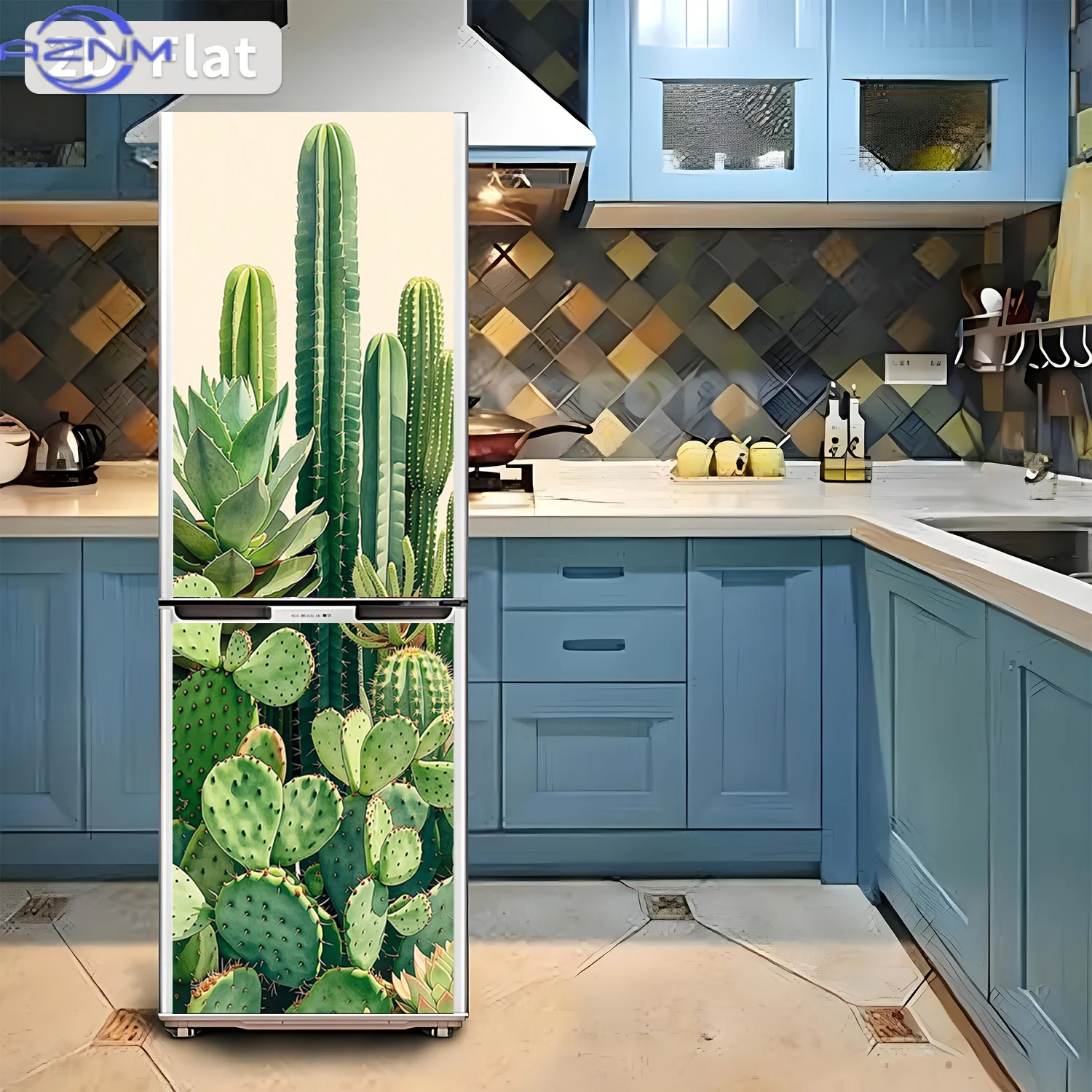 2D Flat Printing 1pc Refrigerator Sticker 60×180cm 