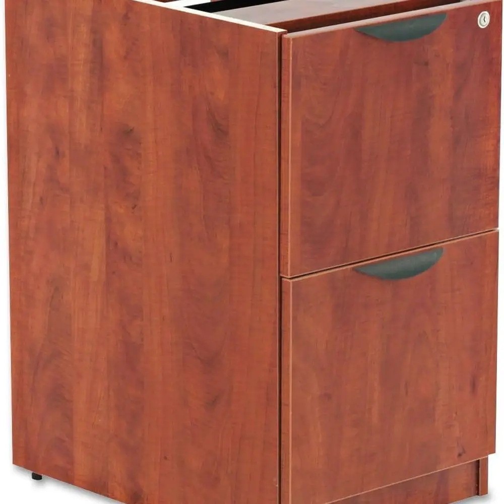 Medium Cherry 2-Drawer Full Pedestal, 16x22x28-Inch Valencia Series