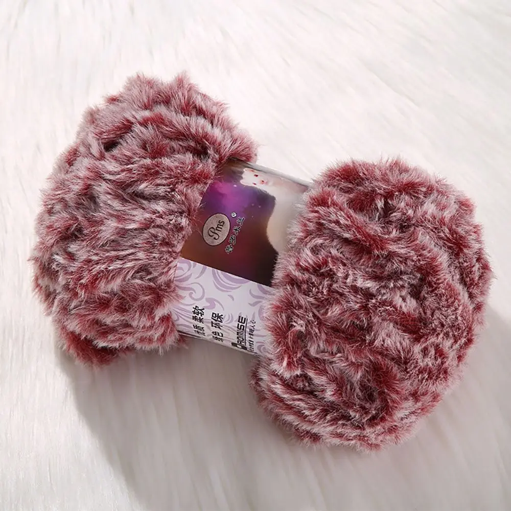 

DIY Sweaters Dolls Hand-woven Chenille Yarn Soft Thin Towel Threads Coral Velvet Yarn Hat