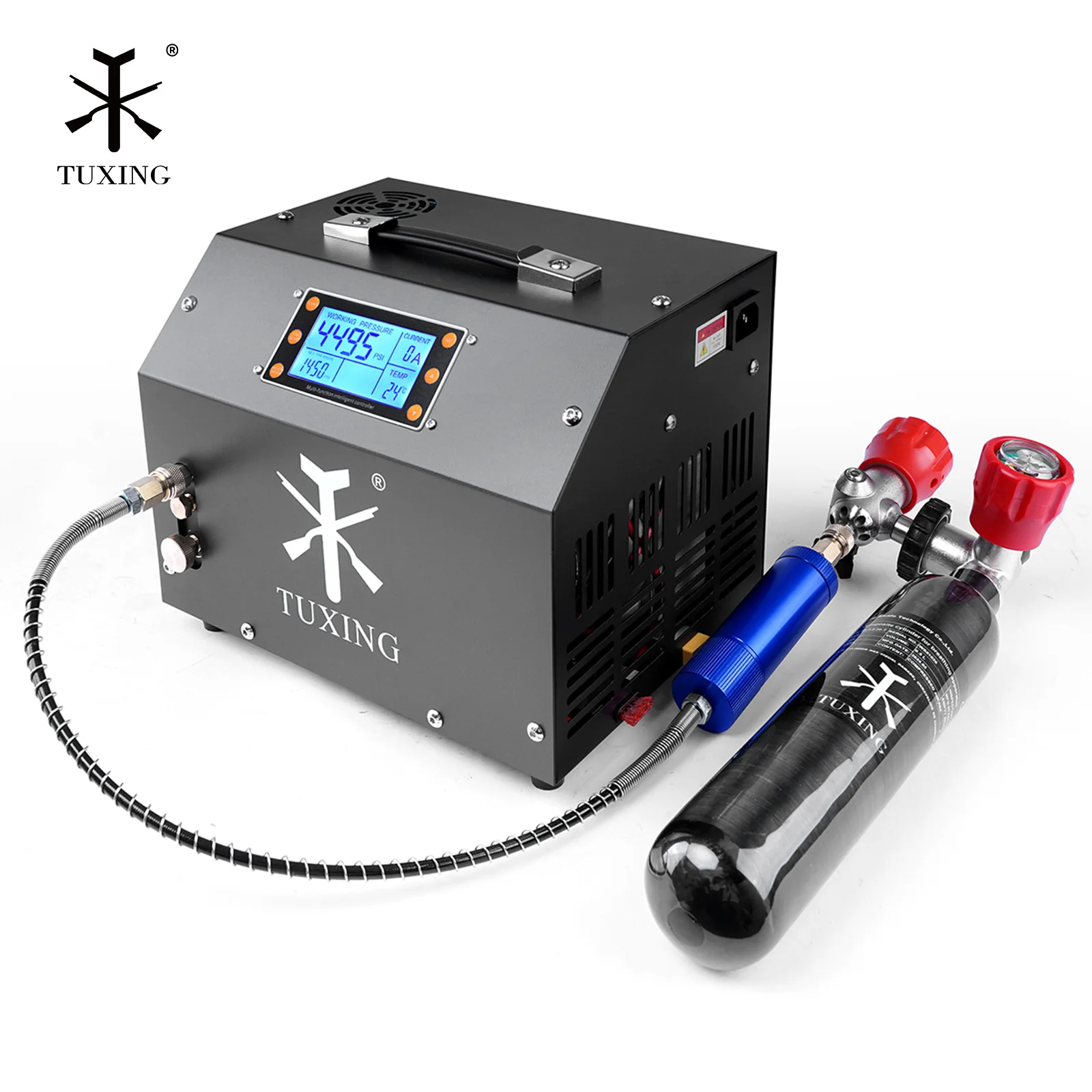 High Quality  Portable 12V 110V 220V 300bar 4500Psi LCD Display   Tank Snorkeling  Air Compressor