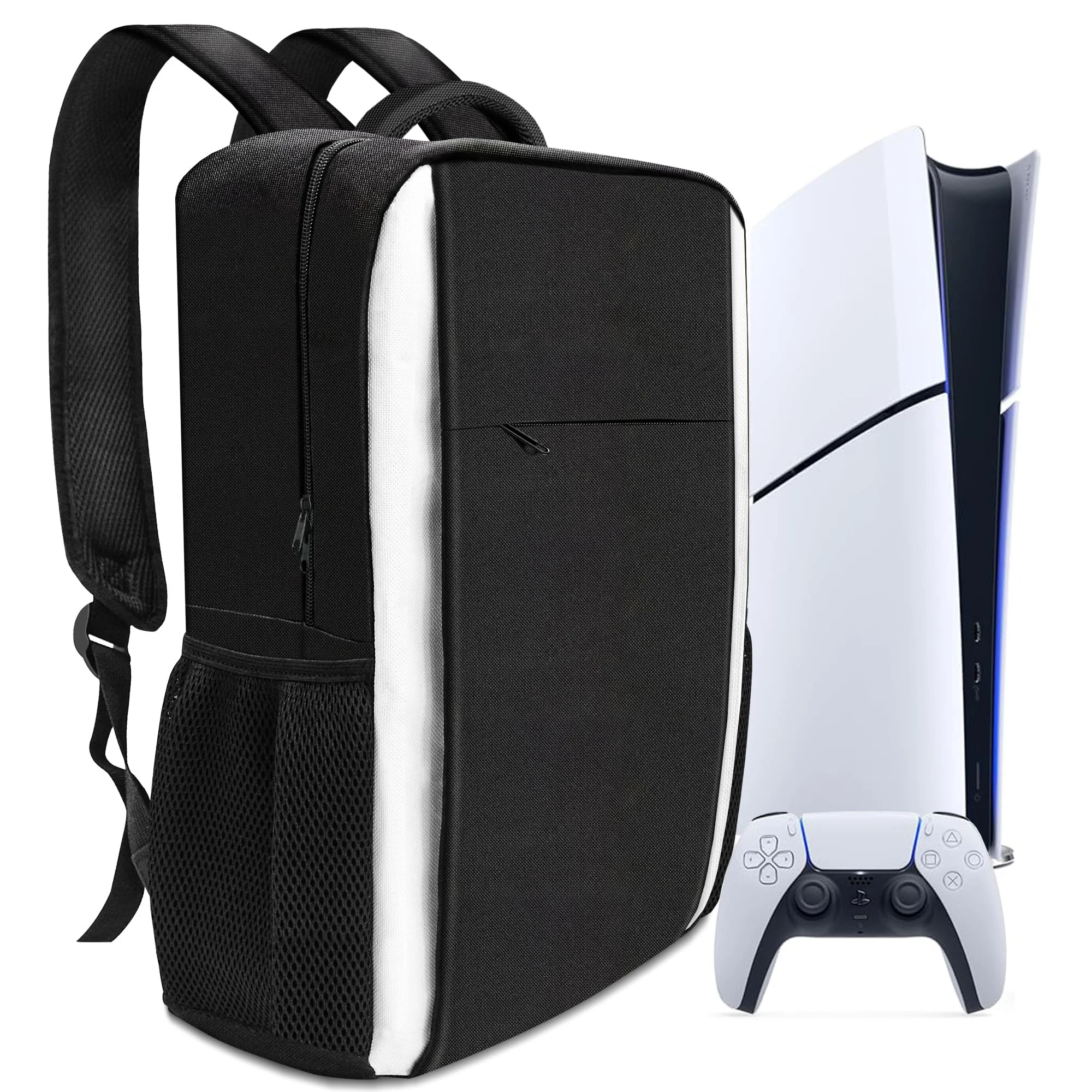 Backpack for PS5 Console, Full Protection PS5 Carrying Case Travel Bag, Large Capacity PS5 Storage Bag for Dual Controllers