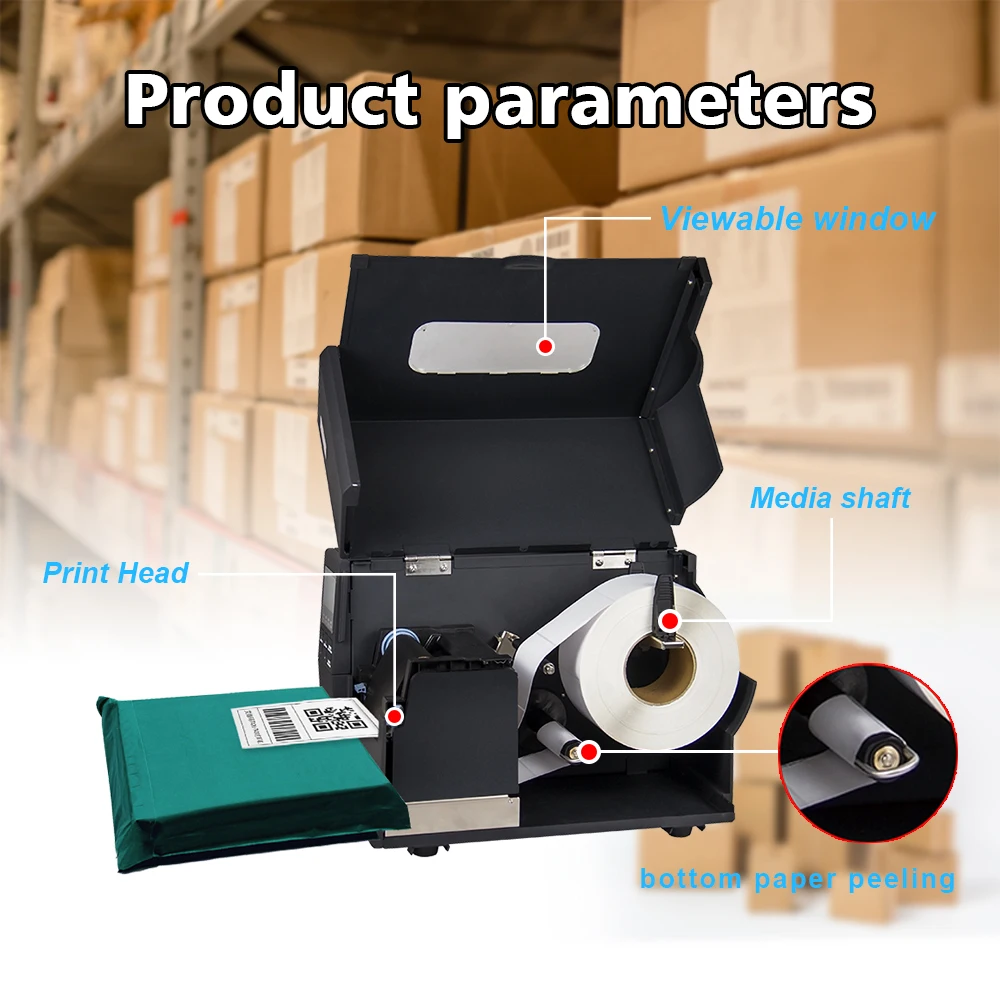 N-mark Factory Fast Speed Use PLC Port Stripping Machine  Industrial Shipping Label and Sticker Printer Machine