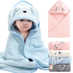 Baby Hooded Bath Towel Soft Warm Sleeping Swaddle Wrap for Girl Boy Coral Fleece Newborn Blanket Toddler Baby Stuff Bathrobe