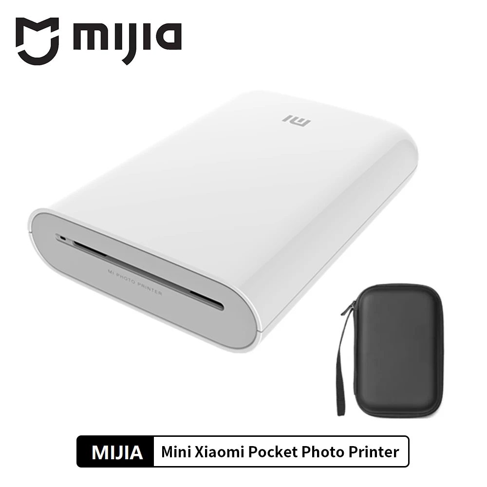 

Портативный мини-фотопринтер MIJIA AR 300dpi с функцией DIY и возможностью печати фотографий, в комплекте с чехлом или фотобумагой, работает с приложением Mihome.