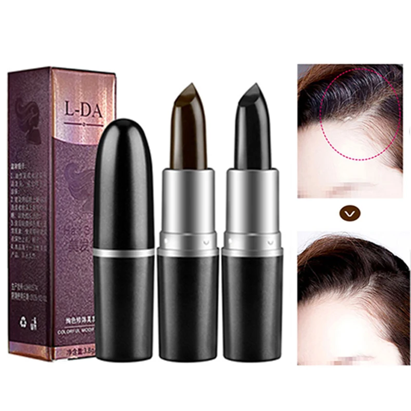 3.8g Black Brown One-Time Hair Dye Instant Gray Root Coverage Hair Color Modify Cream Stick Fast Temporary Cover Up White Hair