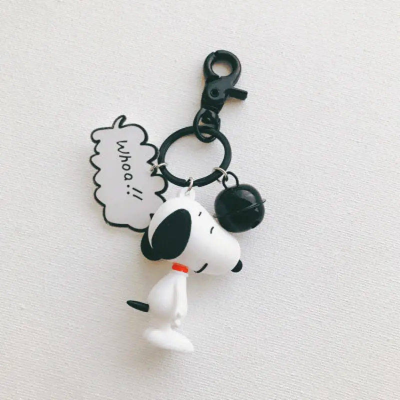 Miniso Snoopy Keychain Kawaii Cartoon Keychain Pendant Personalized and Creative Car Keychain Backpack Decoration