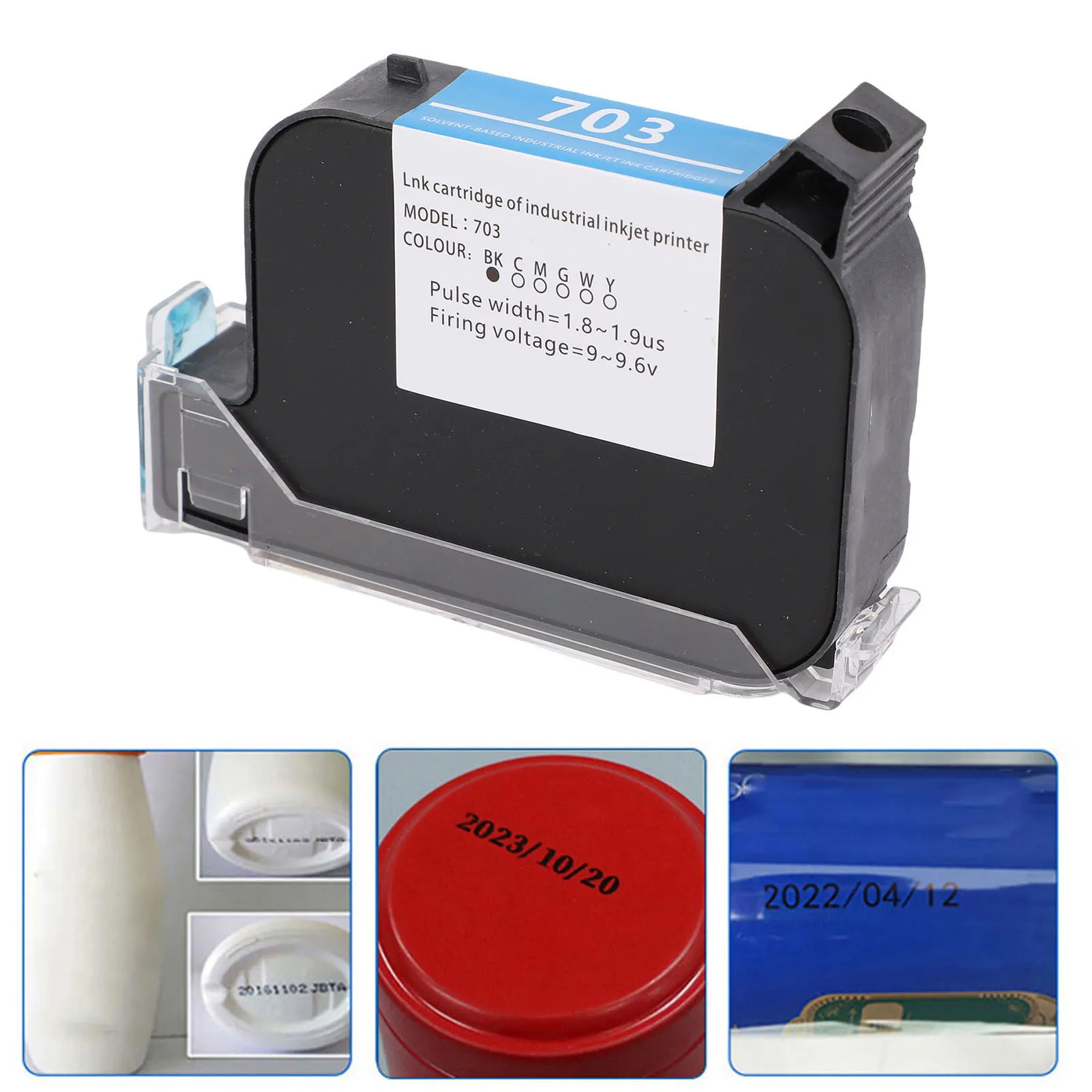 

Handheld Inkjet Printer Cartridge 42ML Black Smooth High Adhesion Handheld Printer Ink Cartridge for 12.7mm Printers
