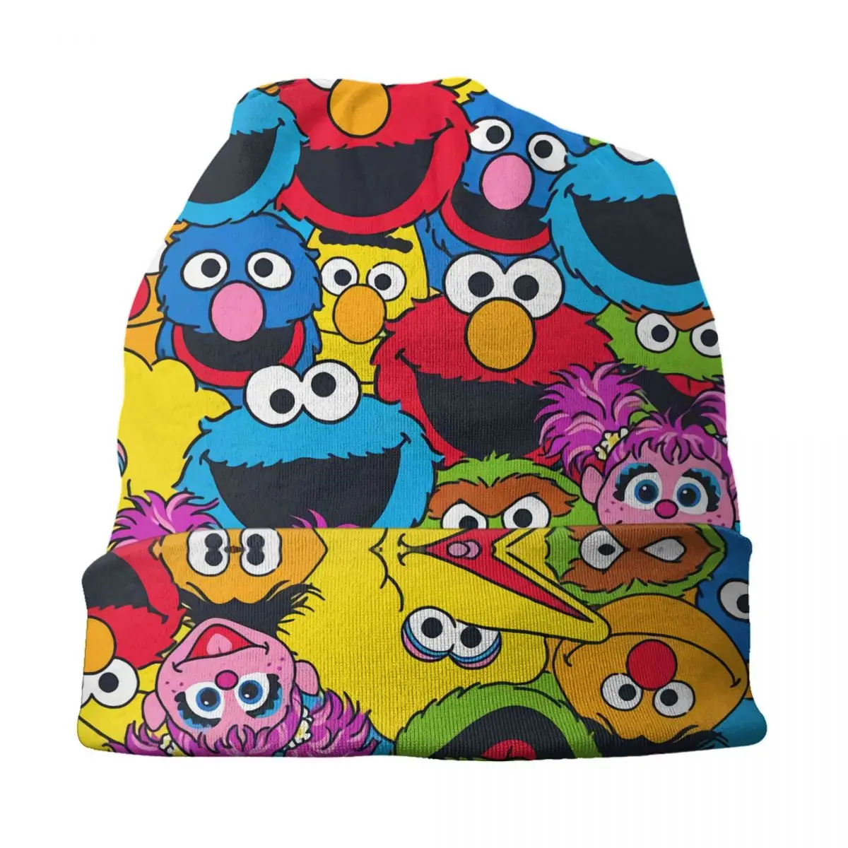 Sesame Street Cookie Monster Bonnet Hats Street Knitting Hat For Men Women Autumn Winter Warm Happy Elmo Skullies Beanies Caps