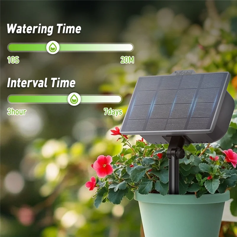 ABGG-sistema de riego por goteo automático para jardín, balcón, sistema de riego DIY con energía Solar