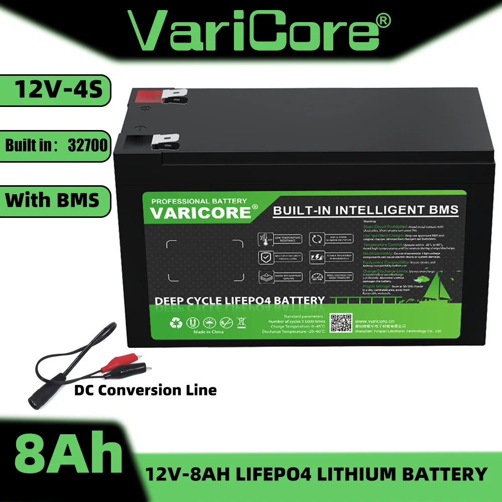 VariCore 12 В/12,8 В 8 Ач LiFePO4 аккумулятор 4S 32700 литий-железо-фосфатный аккумулятор для опрыскивателя/салицинского/накопителя энергии 14,6 В