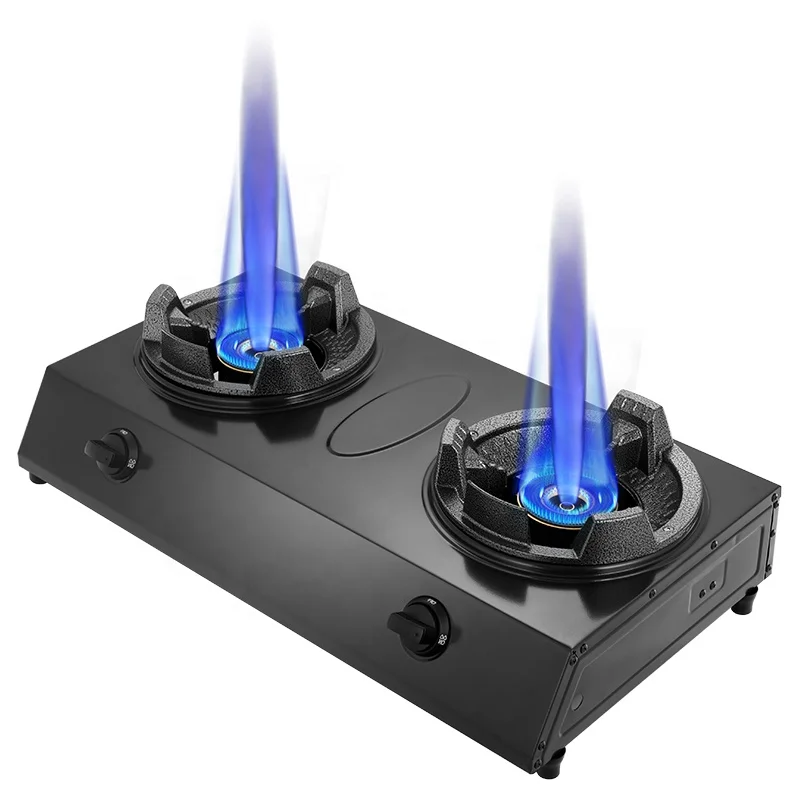 데스크탑 가스 쿠커 스마트 가스 쿡탑, 주방용 가스 스토브 2 버너