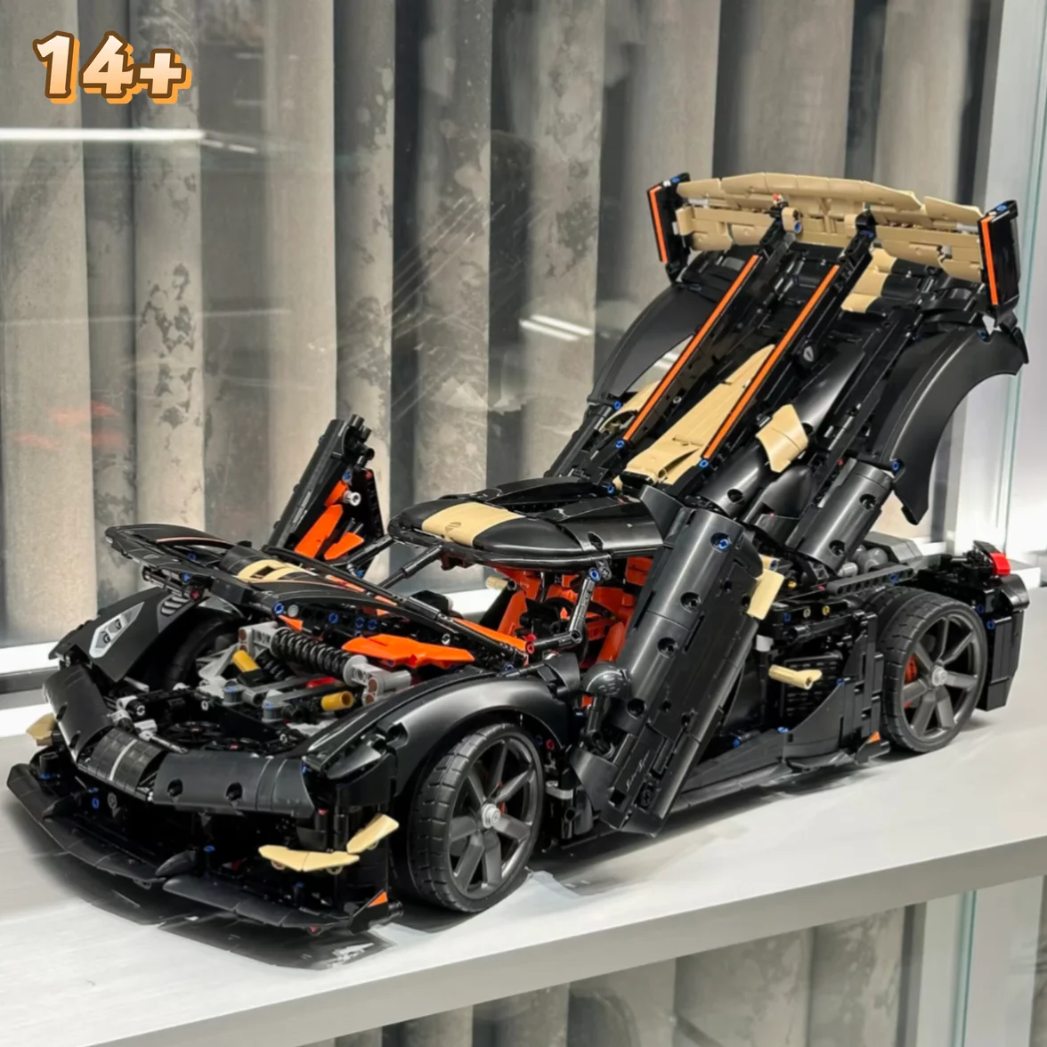 New 4104pcs HighTech Track Limited Edition Racing Megacar Supercar Building Block Puzzle Model Toy Birthday Ornament Gifts