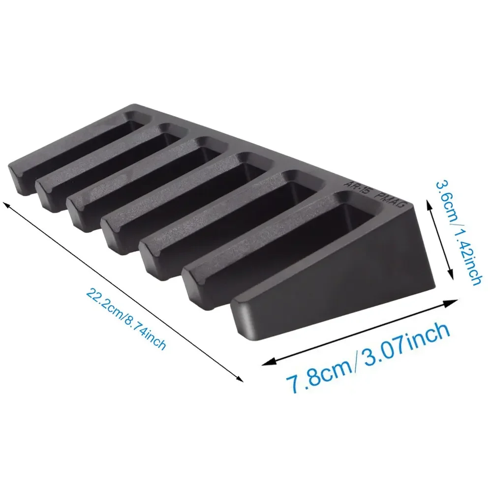 MAGORUI Portariviste de parede padrão PMAG sólido ABS 6X, rack de armazenamento de revistas familiares para Glock para caça