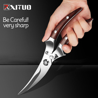 XITUO Kitchen Scissors Stainless Steel Chicken Bone Scissors Shear Chicken Duck Bone Kitchen Cooking Multi-function Shear Knife