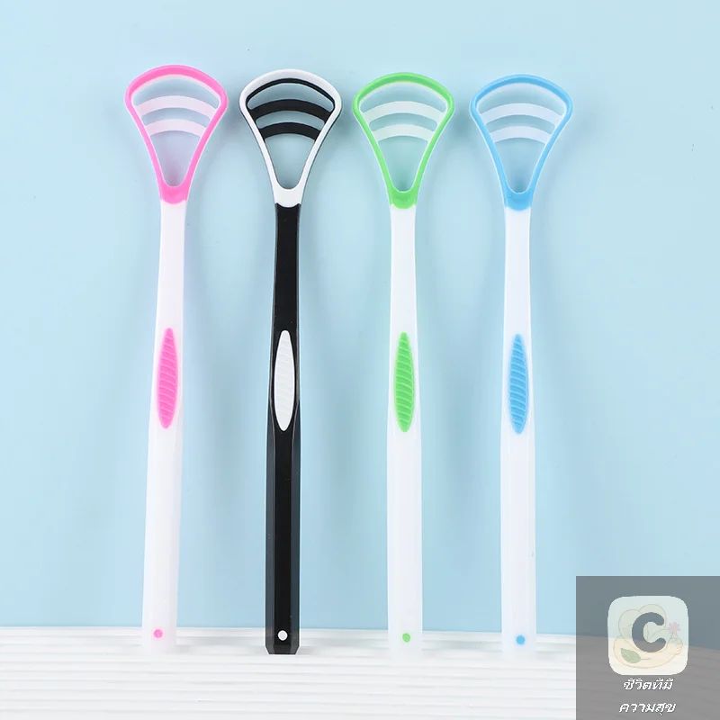 HUA YY Dual Uses Tongue Scraper Cleaners Reusable Oral Health Cleaning Brush Hygiene Care Toothbrush Mouth Fresh Breath Scraping