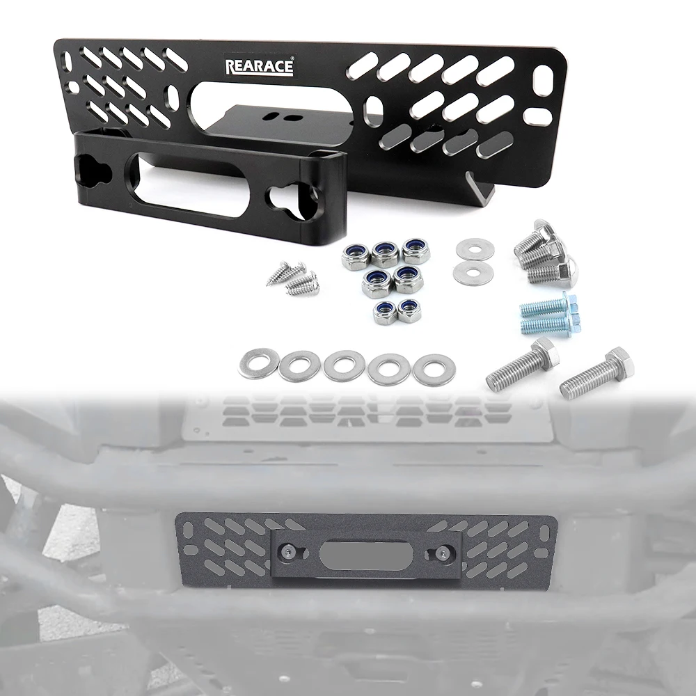 Pasuje do Polaris Ranger 700 / 800 Pełnowymiarowy 2010-2016 2017 Motocyklowy Przedni Uchwyt do Wciągarki Stalowa Płyta Montażowa Wciągarki UTV