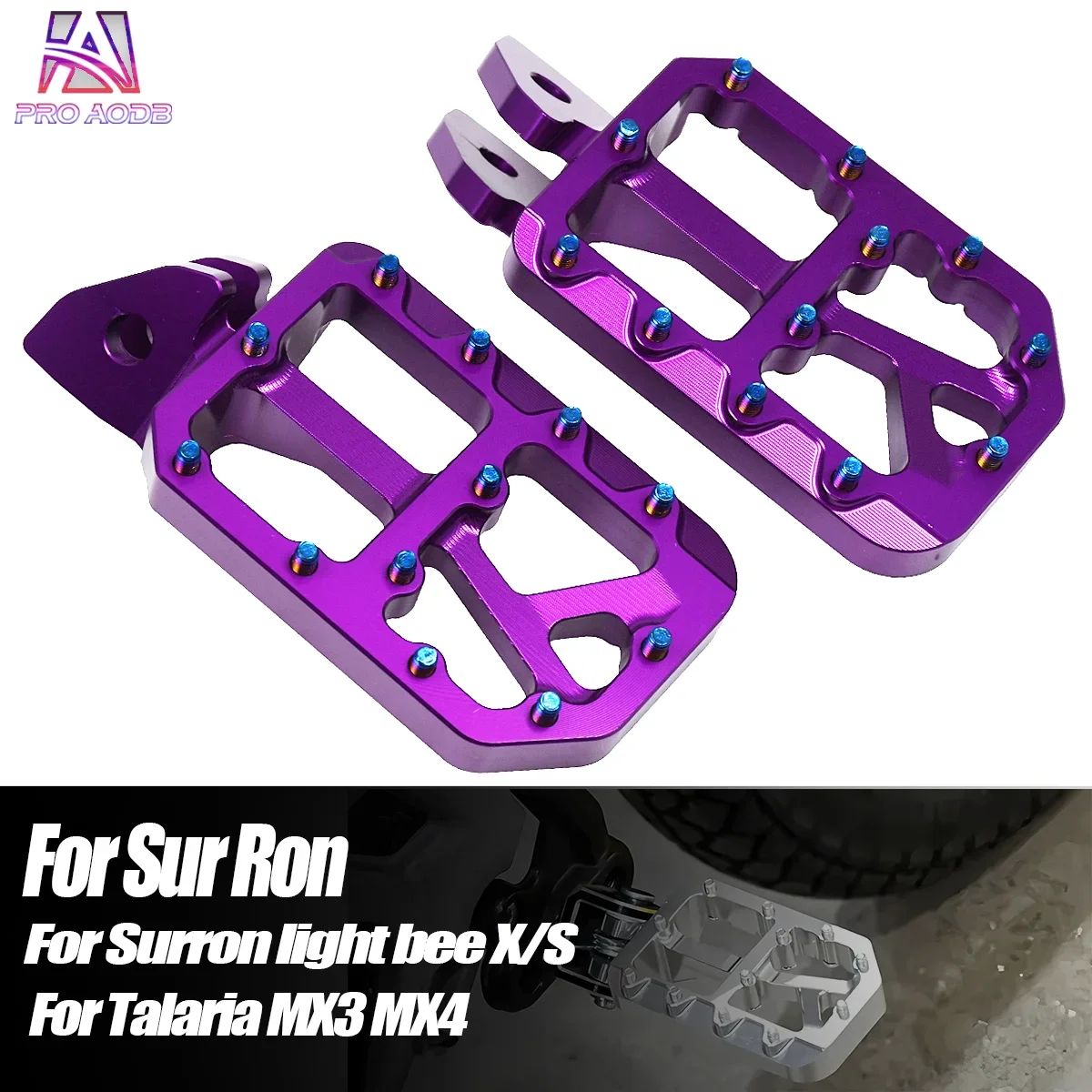 Replacement Footpegs Footpedal And Pedal Bracket For Surron Light Bee X/S Talaria MX3 MX4 Segway X160 X260 Motocross Accessories