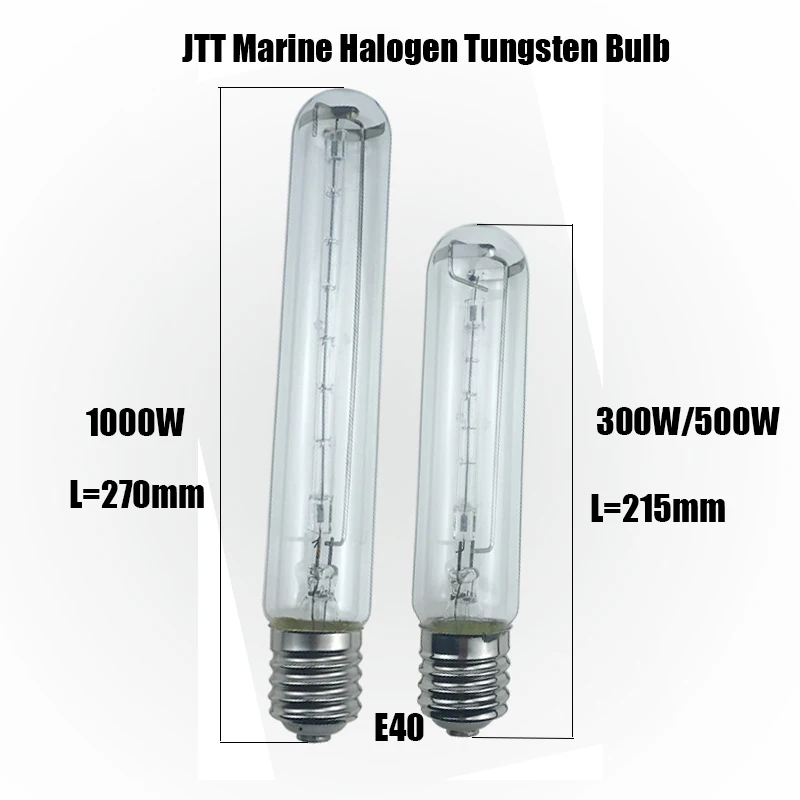 

Морская галогенная лампа JTT 110 В/220 В 300 Вт/500 Вт/1000 Вт E40 Галогенная лампа для корабля