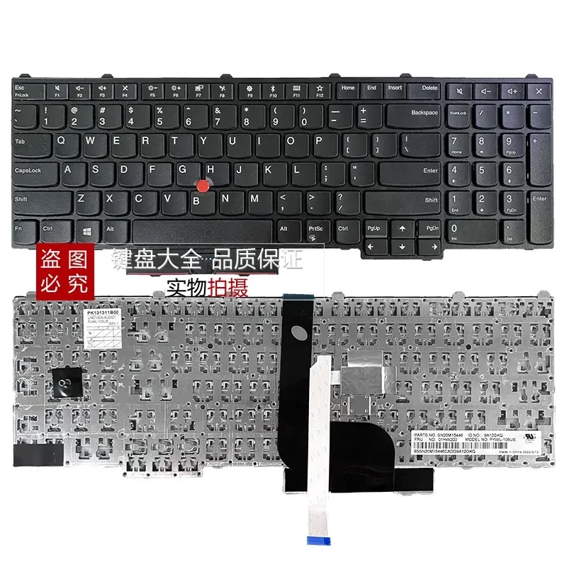 Built-in Laptop Keyboard for Lenovo Thinkpad P50 P70 P51 P71 Replacement Internal Keypad