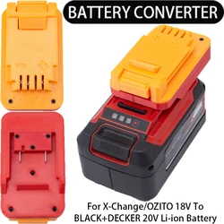 Converter for Einhell/X-Change/OZITO 18V Li-ion battery to BLACK+DECKER 20V Li-ion tool battery adapter power tool accessories