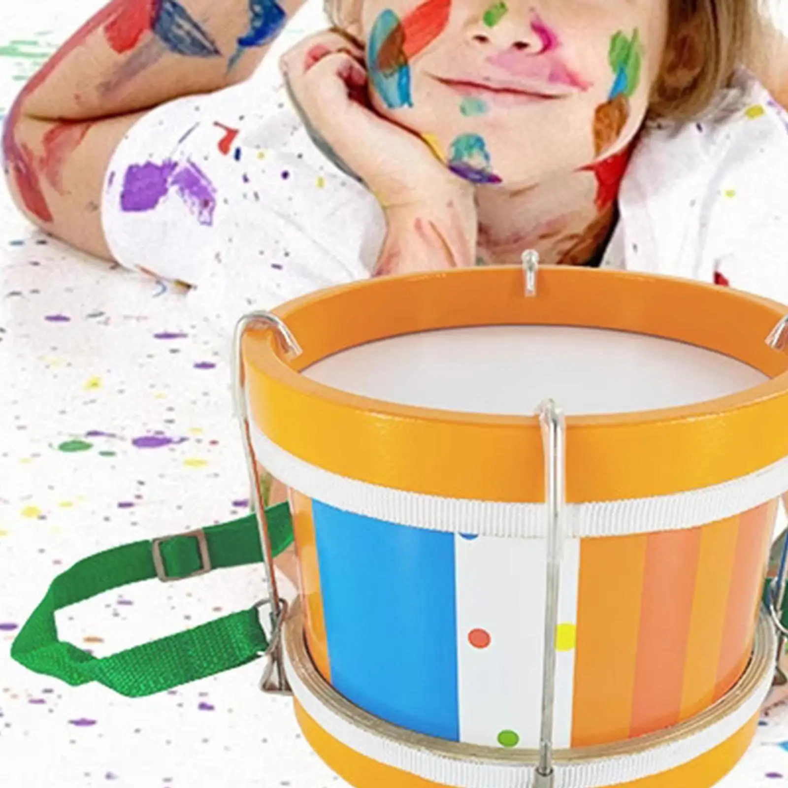 

Ручной барабан, детский ручной барабан, портативный деревянный детский барабан, музыкальный инструмент для собраний, вечеринок по случаю дня рождения, музыкального фестиваля на открытом воздухе