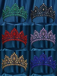 Baroque Crystal Crown Tiara For Women Vintage Prom Diadem Tiaras And Crowns For Women Bride Wedding Bridal Hair Accessories