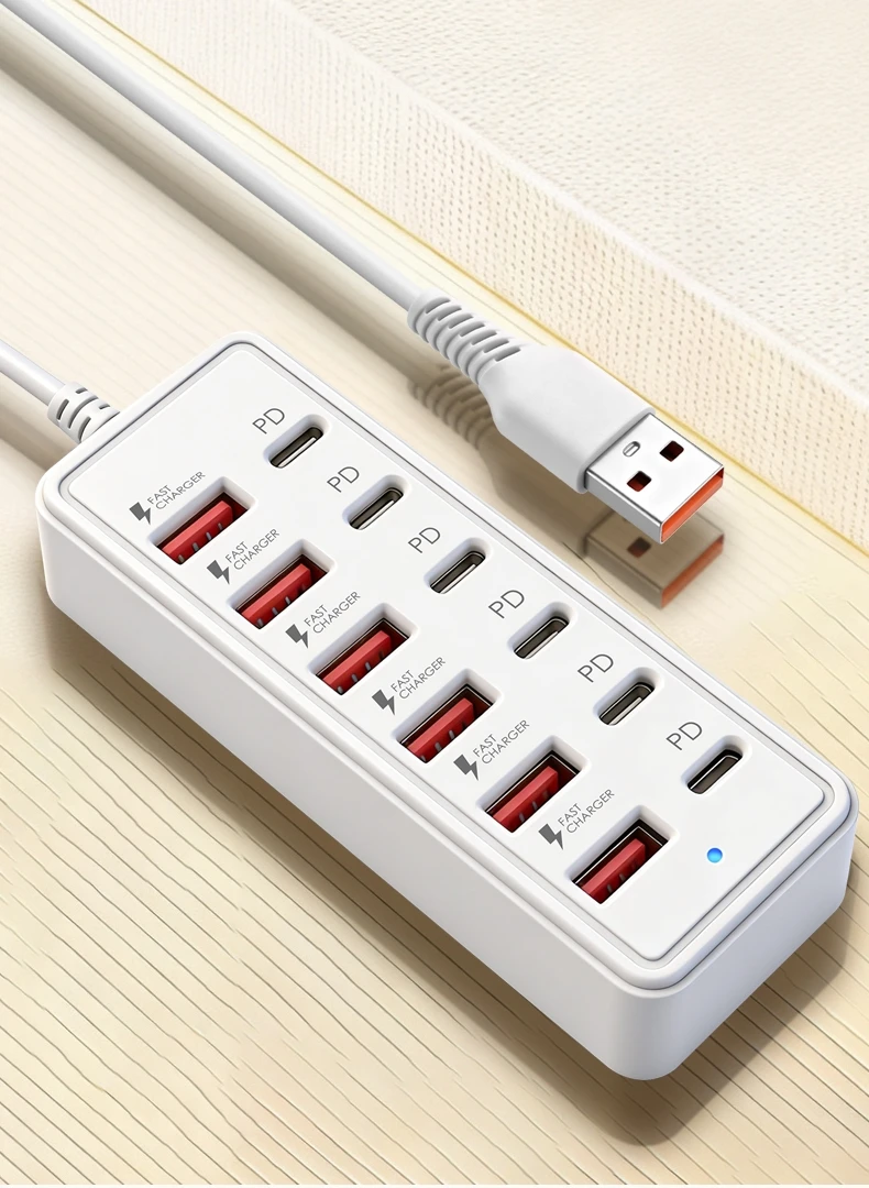 KUBIE Switch Erweiterungs-Hub 7-Port USB2.0 Hub Computer USB-Erweiterungs-Hub Ein-zu-Sieben USB2.0 Splitter für PC Laptop Desktop – Detail 2