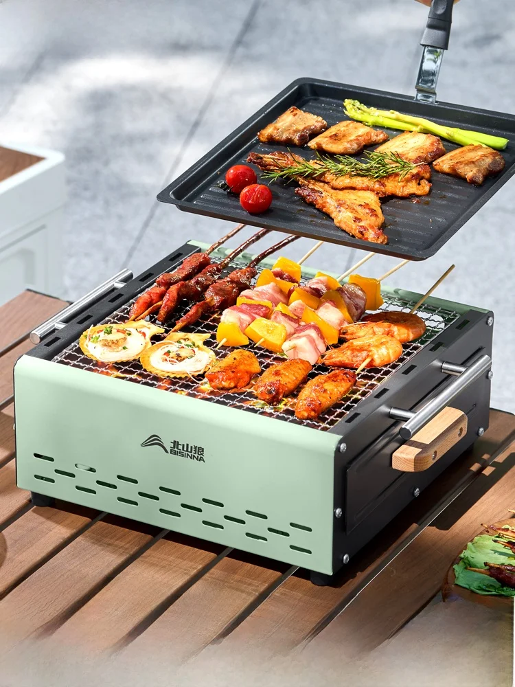 

BSWolf North Mountain Wolf Home User Outdoor Cam Travel BBQ ill Set Small Stove Tea Cooking Fire Pit 2025 New ...